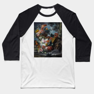 An Outdoor Scene With A Pool Of Water by Miguel Parra Abril Baseball T-Shirt